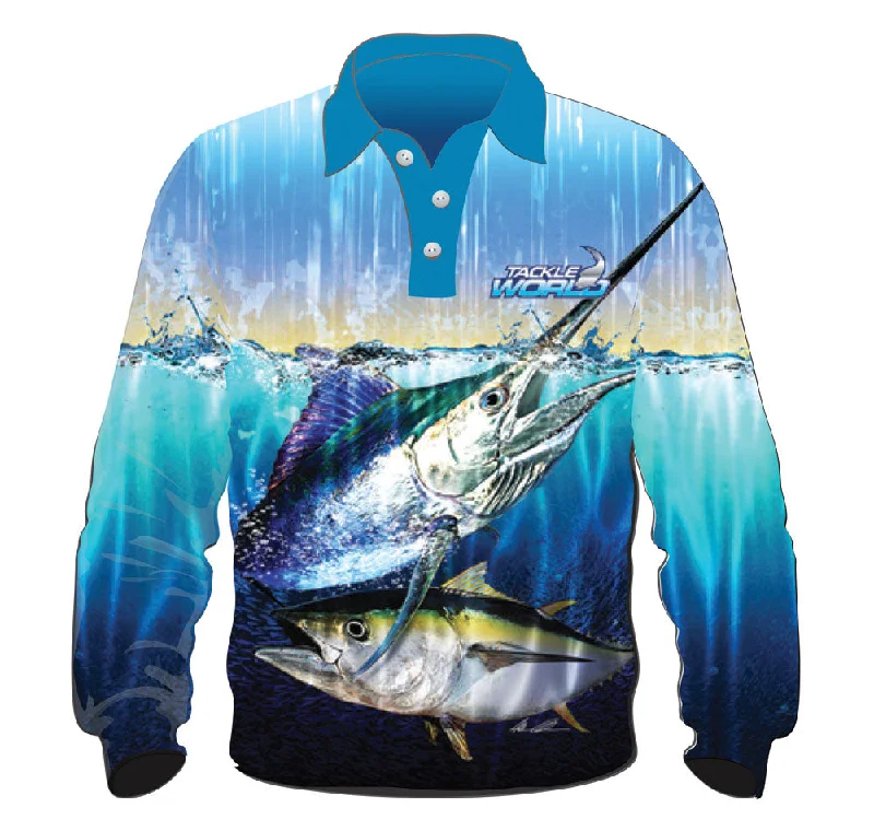 spinning reels for ice fishing-Tackle World Elite Bluewater Adults Fishing Shirt