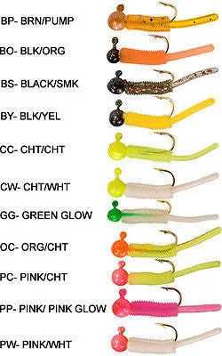 fishing rods for beginners-Stopper Whip'r Snaps Fishing Jigs 1/64 oz (Includes 9 Jigs) Multi Color WSSV64