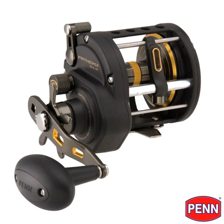 fishing knots for bass fishing-New Penn Fathom II / Mk2 Level Wind Multiplier Sea Fishing Reels - All Models