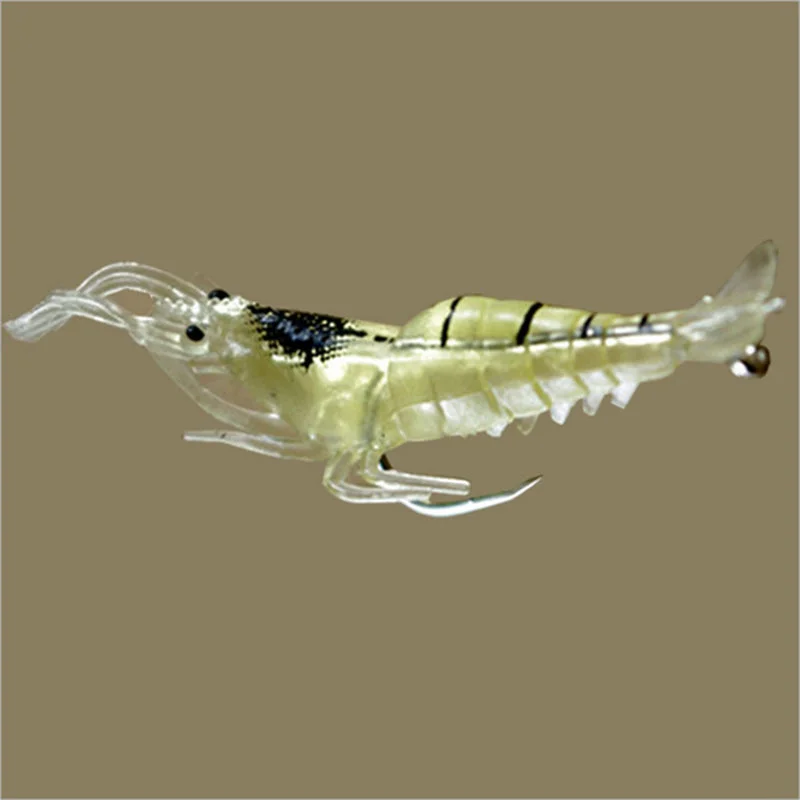 fishing knots for saltwater-Soft Silicone Shrimp Fishing Lure