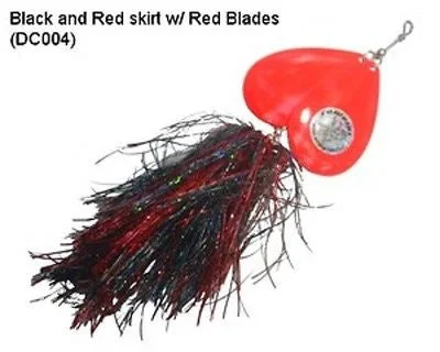 fishing line for bass-Musky Mayhem Double Cowgirl Black Red/Red DC004 Lure