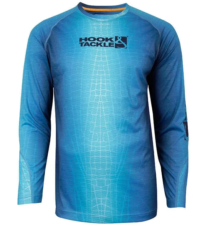 fishing poles for bass-Men's Fractal Skin L/S UV Fishing Shirt