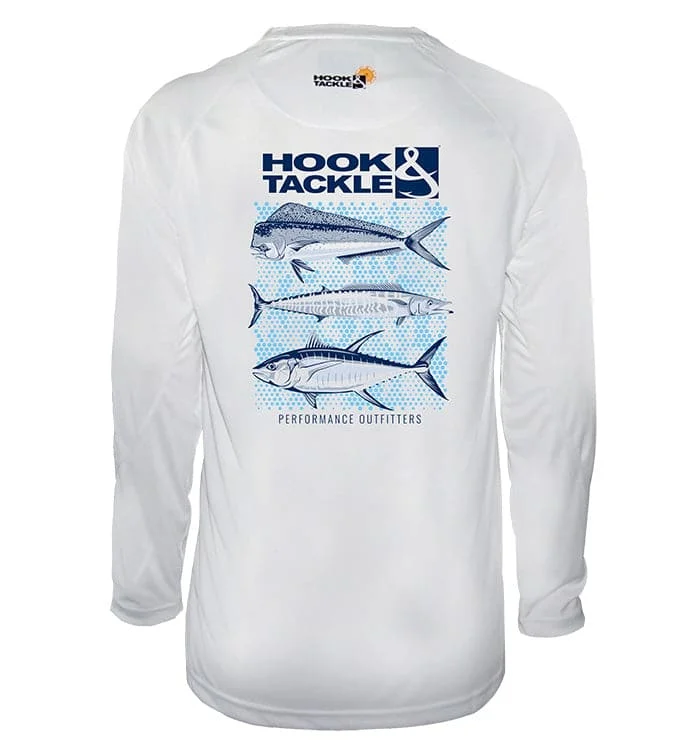 fishing poles for catfish-Men's Three's Company L/S UV Fishing Shirt