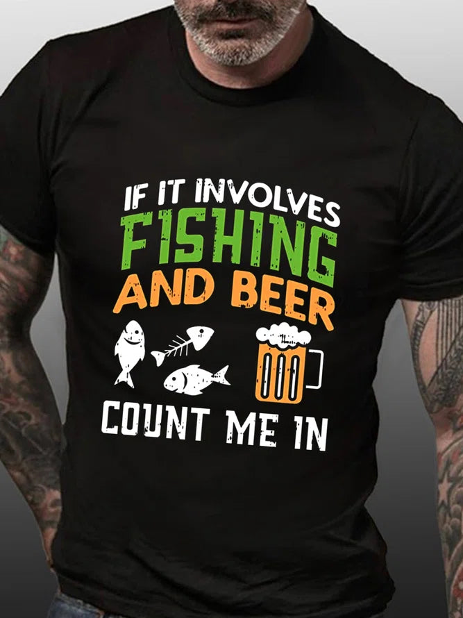 fishing line for carp fishing-Fishing And Beer Fisherman Funny T-shirt