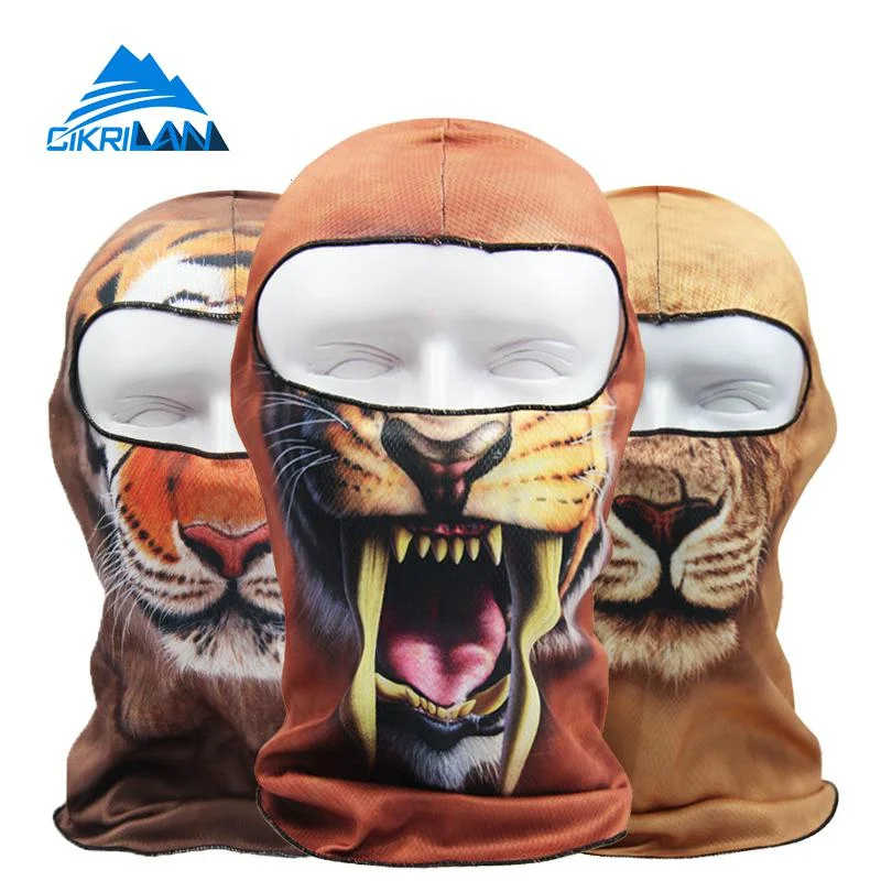 fishing reels for bass fishing-20 Animal Printing Styles Outdoor fishing mask