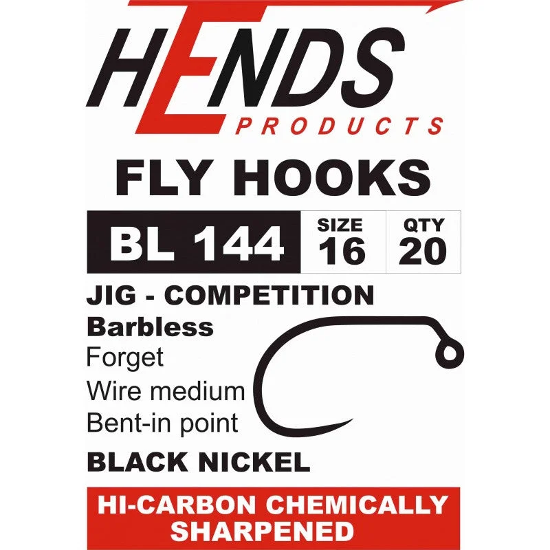 fishing bait for ice fishing-Hends BL144 Jig Competition Fly Hooks