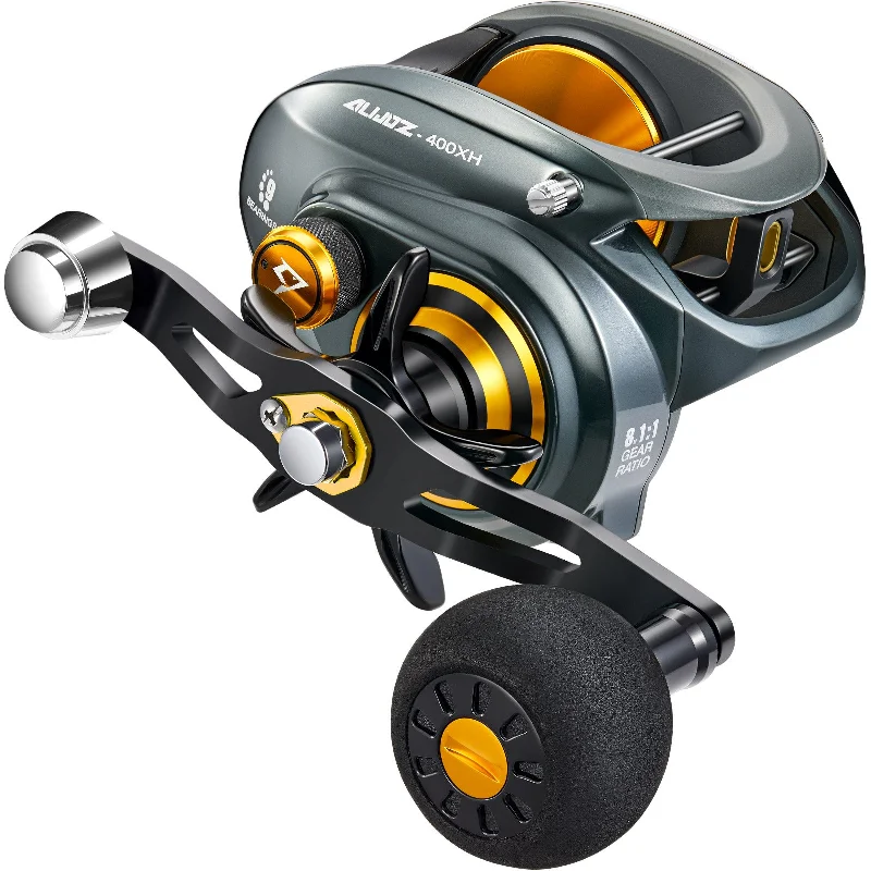 spinning reels for catfish-Piscifun® Alijoz 400 Saltwater Baitcasting Reel With Bait Clicker