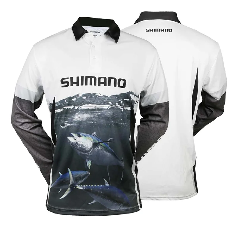 fishing reels for trout-Shimano Ocea Tuna Kids Fishing Shirt