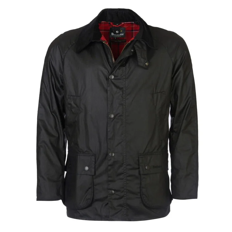 fishing boats for freshwater-Barbour Ashby Wax Jacket - Black