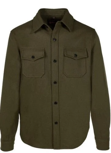 fishing reels for camping fishing-Men's CPO Wool Shirt