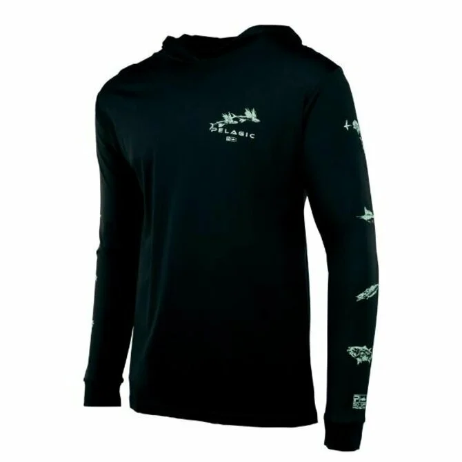 fishing tackle for camping fishing-Pelagic - Aquatek Hoodie Fishing Shirt - Gyotaku