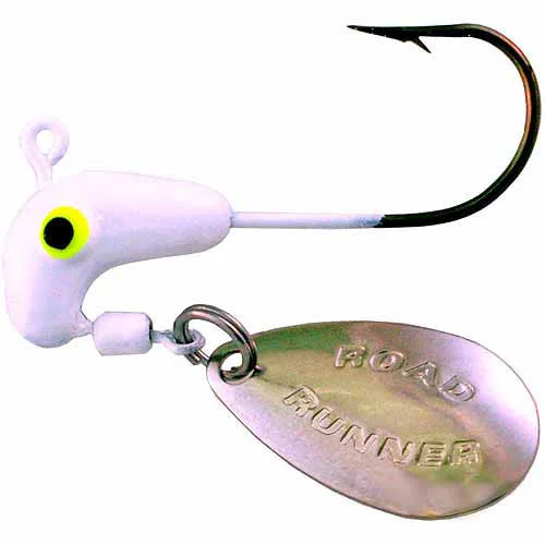 catfish fishing line weight-Blakemore Road Runner 1/8-Ounce White Underspin Fishing Jig.