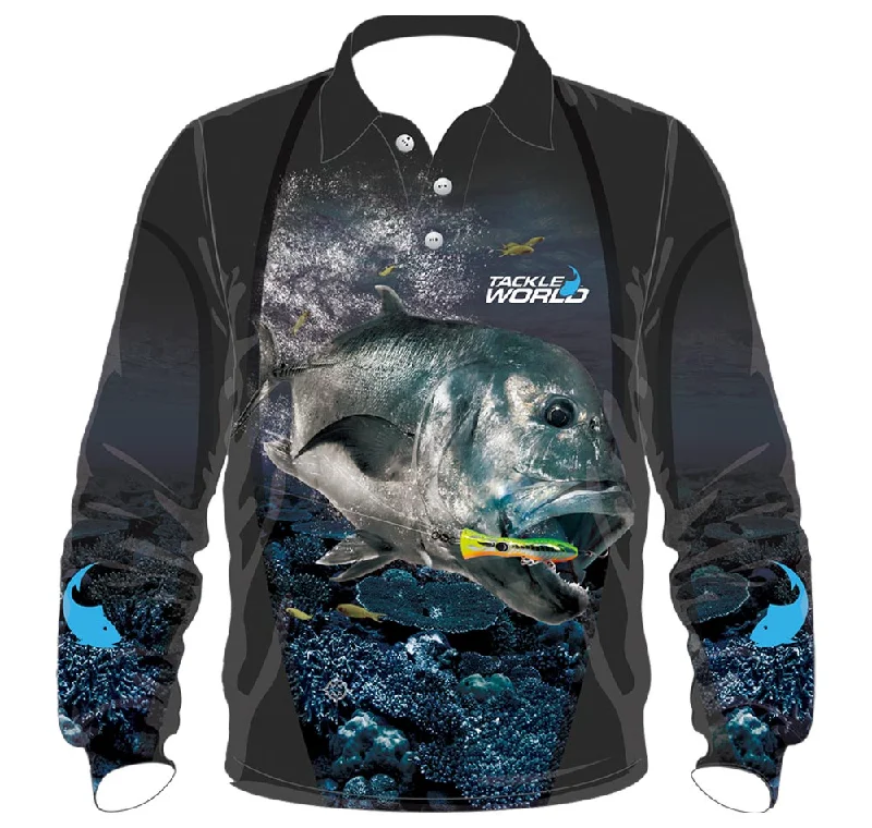 fishing reels for deep sea-Tackle World Angler Series GT Kids Fishing Shirts