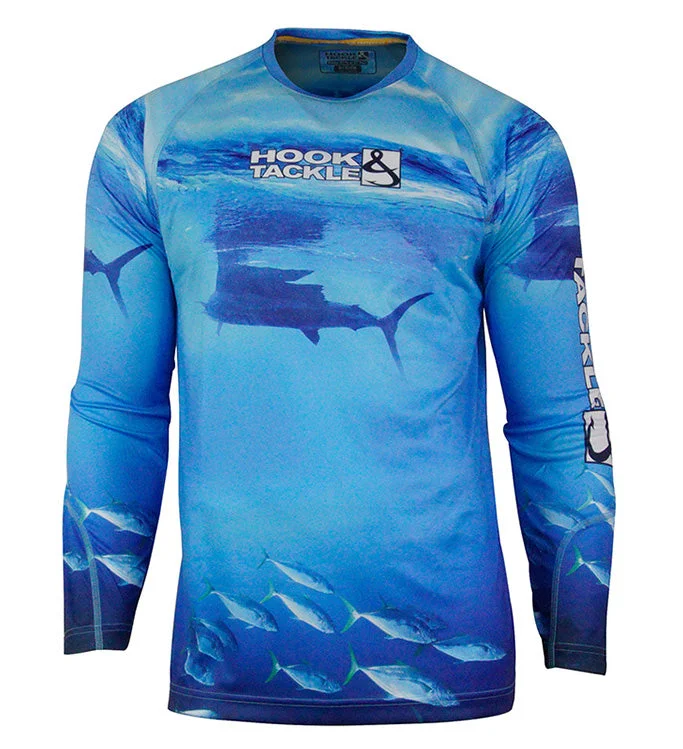 fishing line for bank fishing-Men's Flying Solo L/S UV Fishing Shirt