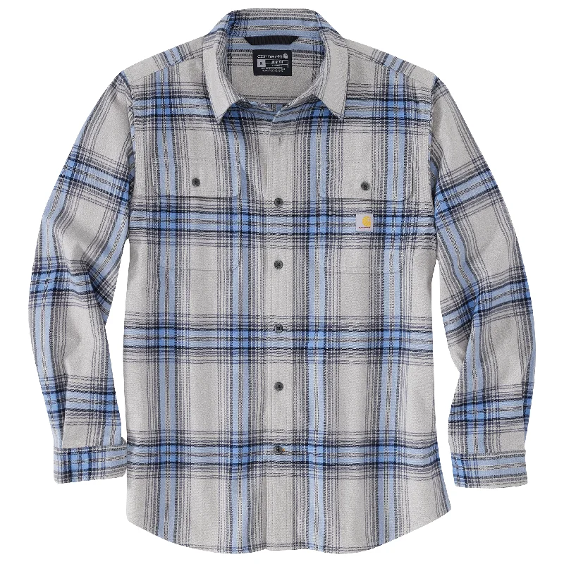 fishing kayaks for kids fishing-Carhartt Loose Fit Heavyweight Long Sleeve Plaid Flannel Shirt