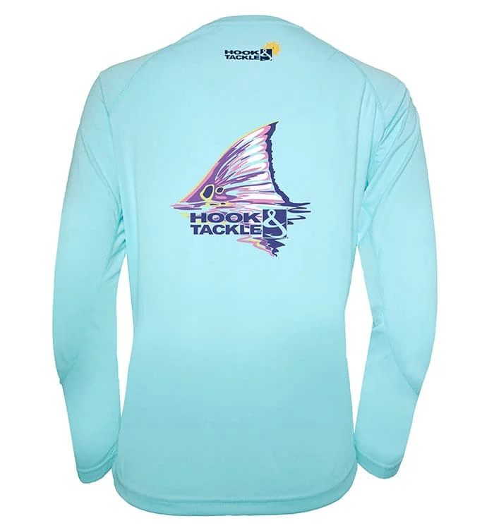 fishing bait for bass-Women's Redfish Tail L/S UV Fishing Shirt