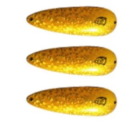 fishing bait for saltwater rods-Three Eppinger Dardevle Spinnie Brass Crystal Fishing Spoon 1/4 oz 1 3/4" 9-5