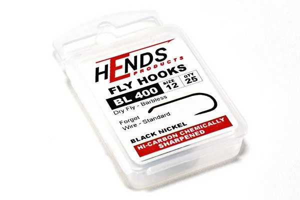 fishing boats for saltwater-Hends BL400 Dry Fly Hooks Barbless