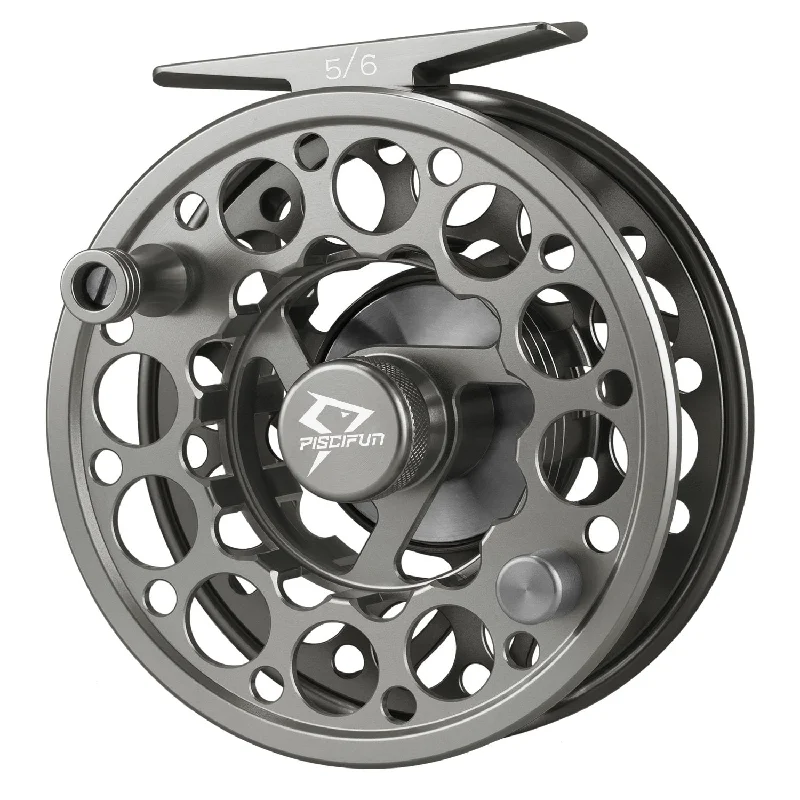 fishing boats for bass-Piscifun® Sword Fly Fishing Reel Grey Sale