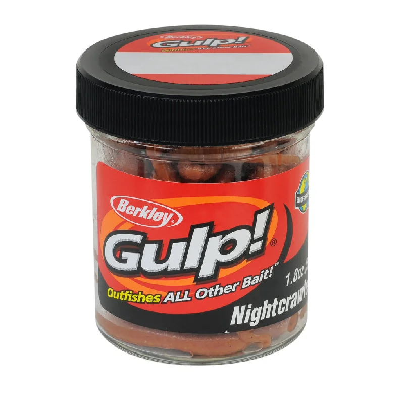 fishing hooks for ice fishing-Berkley Gulp Extruded NightCrawler