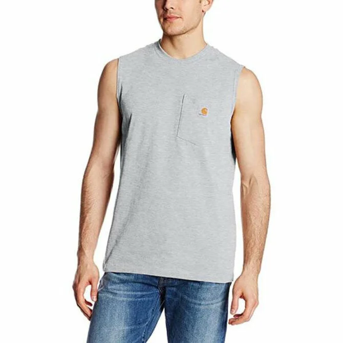 fishing tackle bags-Carhartt- Heavyweight Loose Fit Sleeveless Pocket T-Shirt