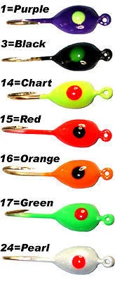 fishing kayaks for sale-K&E Stopper Tear Drop Ice Fishing Assortment (Seven Jigs Included) Size 12 18-10