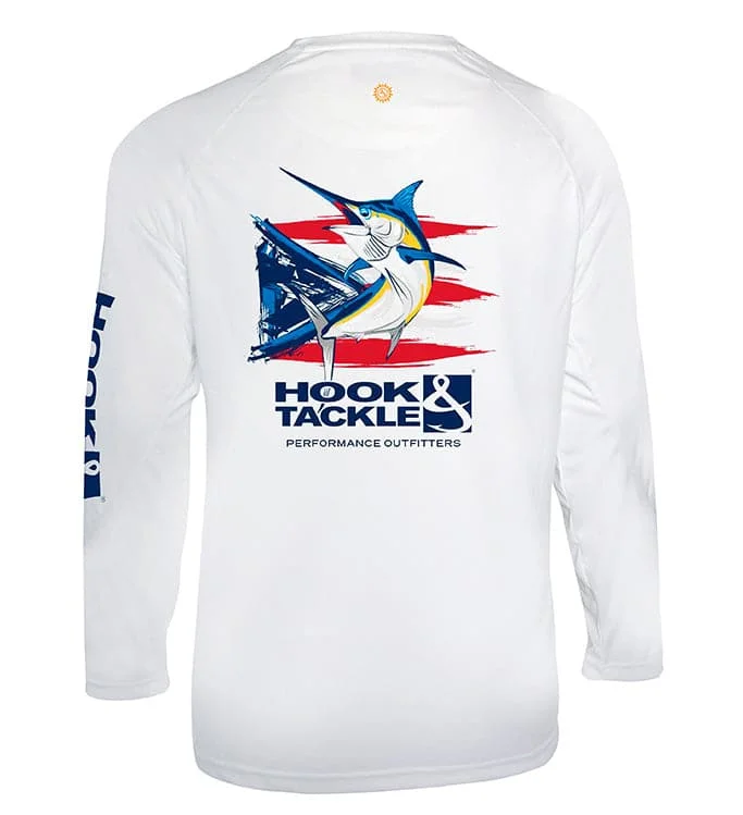 fishing kayaks for carp-Men's Marlin Rican  L/S UV Fishing Shirt