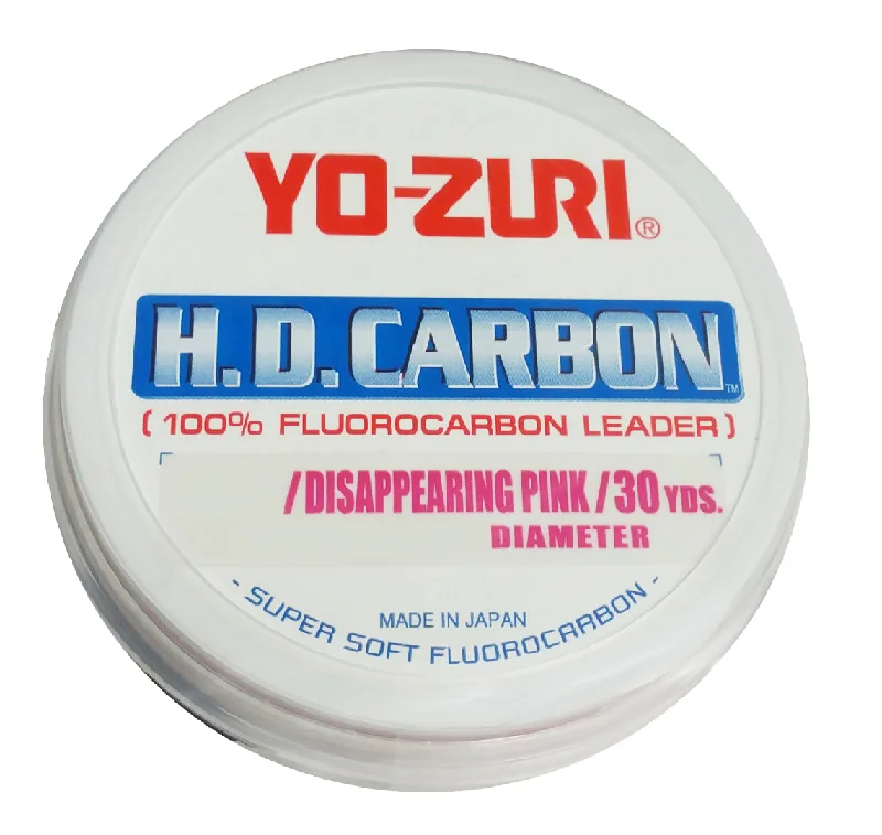 fishing bait for deep sea-Yo-Zuri Hd Carbon 100% Disappearing Pink Flurocarbon Leader Line 50