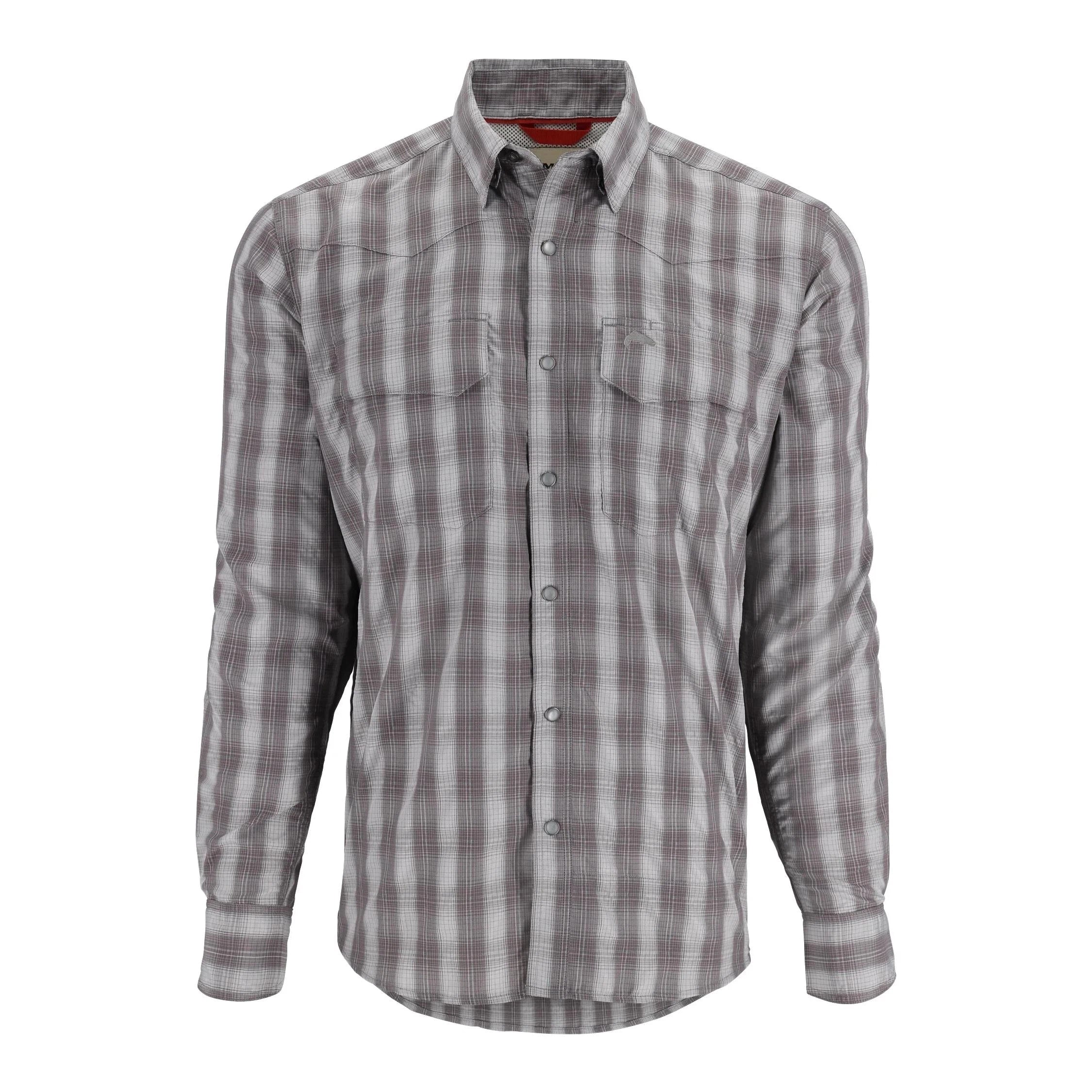 fishing line for car fishing-Simms Men's Big Sky Long-Sleeve Shirt - Grayling Plaid