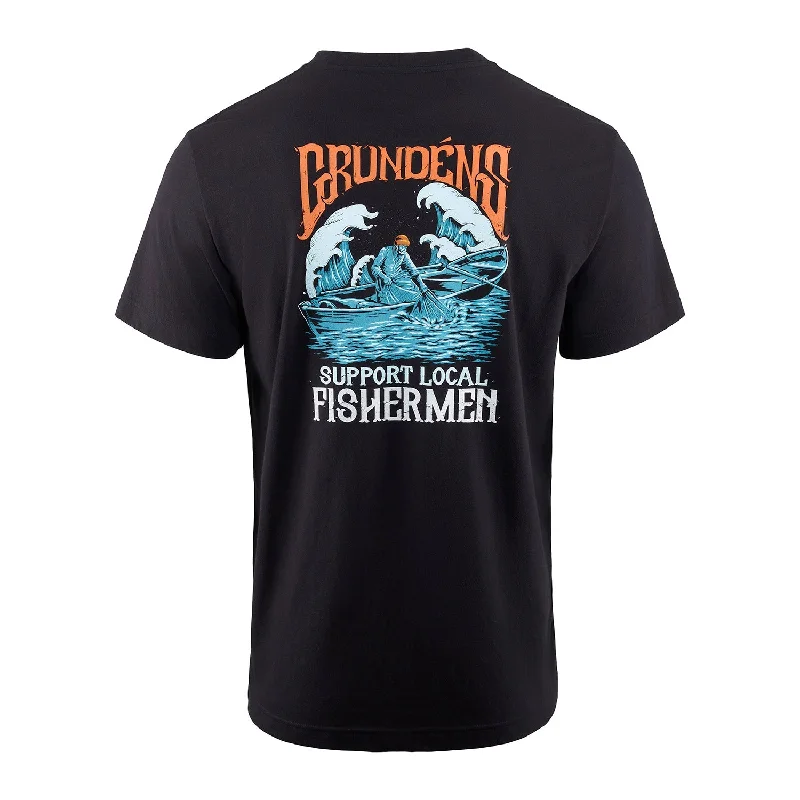 fishing line for home fishing-Grundens Support Fishermen Ss T-Shirt