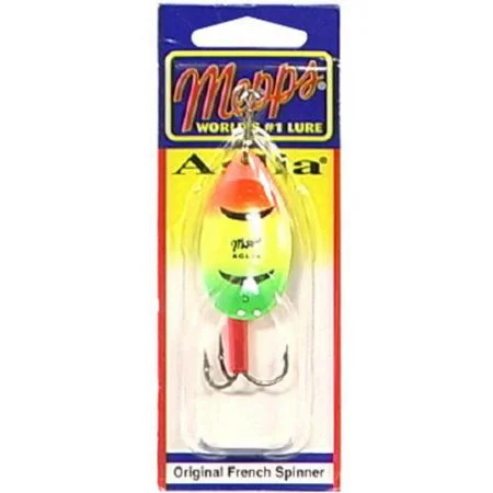 fishing bait for bass-Mepps Aglia Inline Spinner 1/2 Oz Hot Fire Tiger