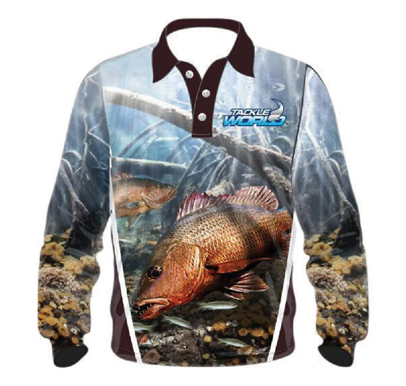 fishing waders for summer-Tackle World Angler Series Mangrove Jack Adults Fishing Shirt