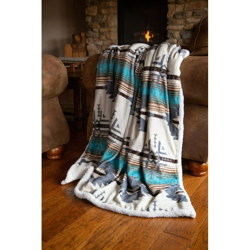 fishing poles for freshwater trolling-Lone Mountain Plush Throw Blanket - 56" x 68"