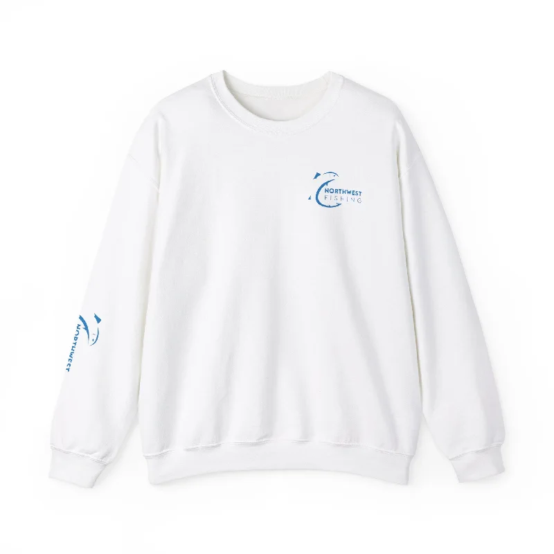 fishing line for trout fishing-Blue Scale Crew Sweatshirt