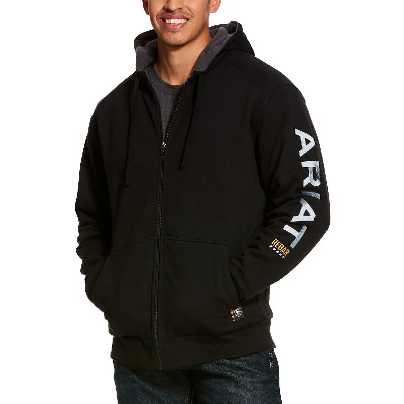 fishing tackle for saltwater-Ariat - Rebar All-Weather Full Zip Hoodie