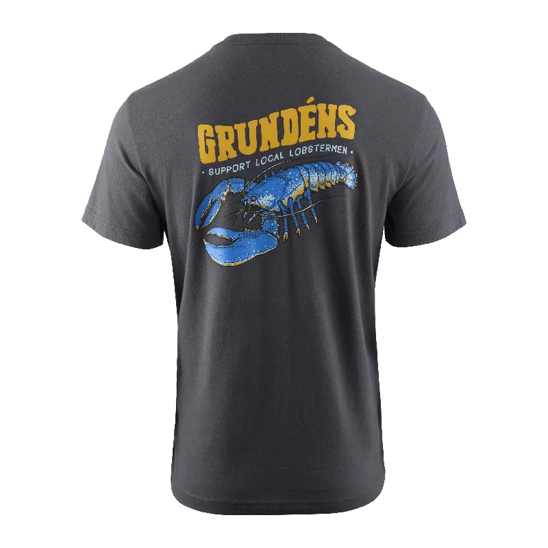 fishing rod holders for home-Grudens Support Lobstermen Ss T-Shirt