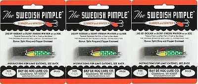 fishing nets for carp-Three Bay De Noc Swedish Pimple 1/4 OZ  PRIS CHT 4CH Lures