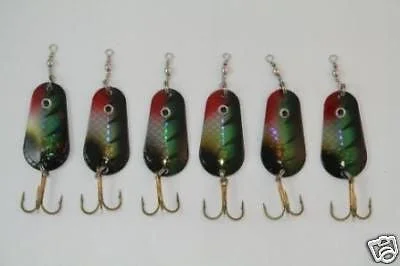 fishing hooks for saltwater fishing-6 Ice Fishing 1 3/4 Inch Lures Walleye Pike 1/2oz