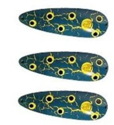 fishing boats for saltwater fishing-Three Eppinger Dardevle IMP Crackle Frog Fishing Spoon 1/4 oz 2 1/4" 2T-14