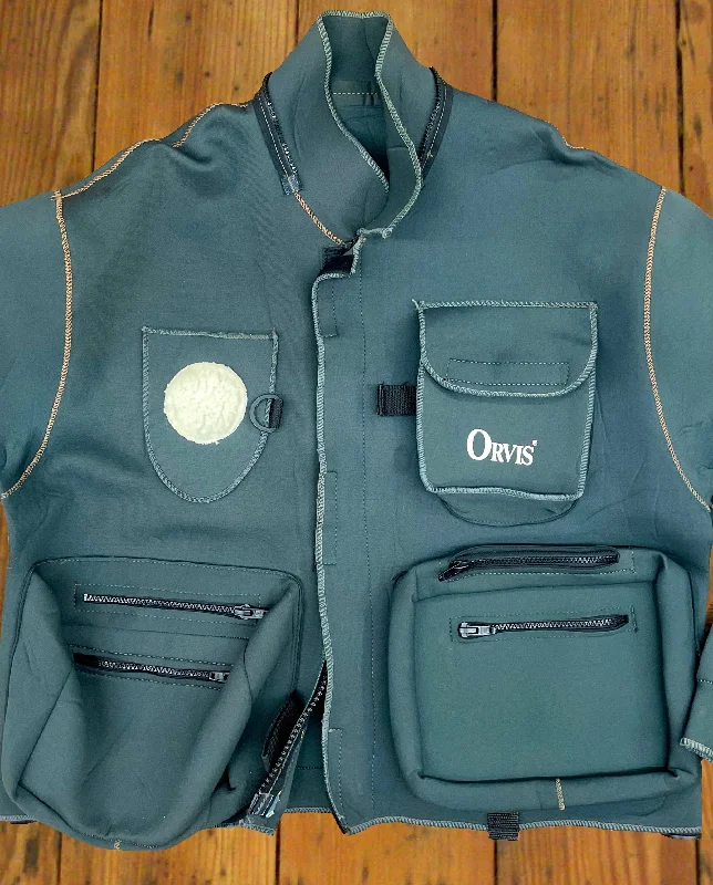 fishing reels for kids fishing-Orvis Neoprene Cropped Wading Jacket [1980s, medium/large]