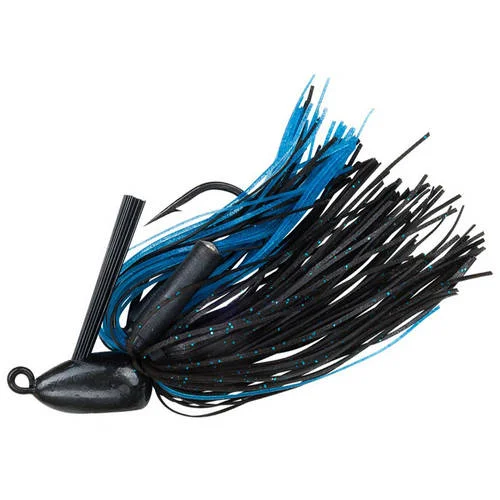 fishing reels for carp fishing-Booyah Bybj1404 Boo Black Blue 1/4Oz Skirt Weedless Fishing Jig Freshwater Lure