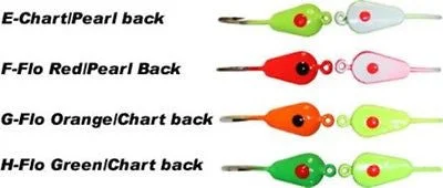 catfish fishing strategies-K&E Stopper Two in One Ice Fishing Assortment (Four Jigs Included) Size 12 50-12