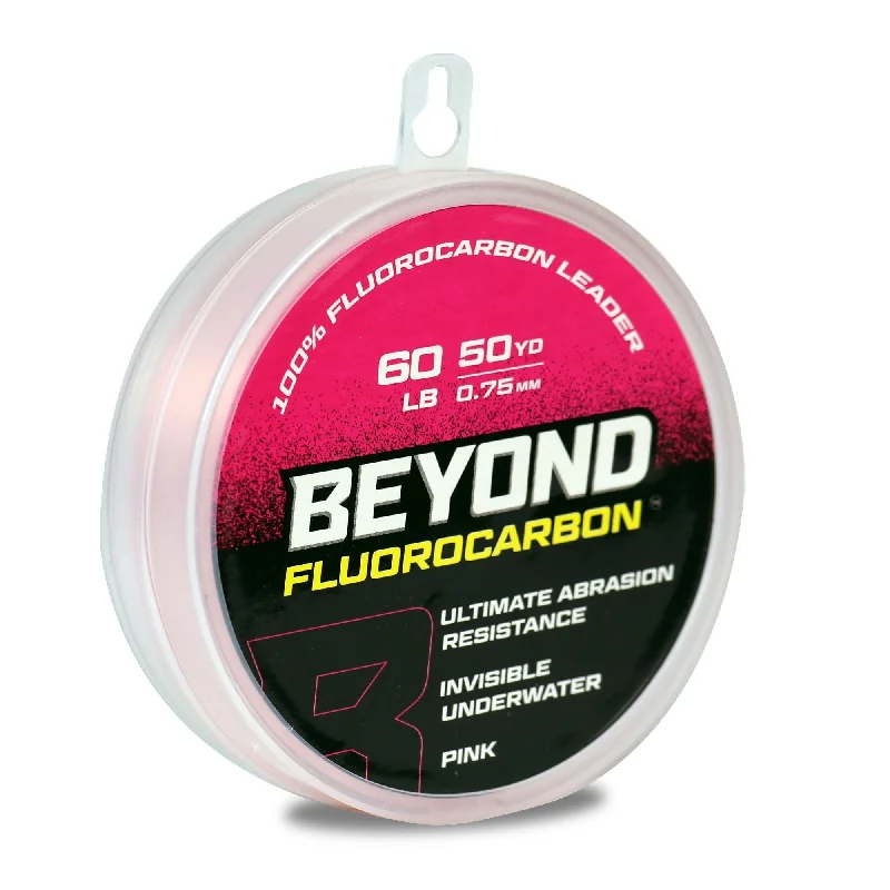 fishing bait for home fishing-Beyond Fluorocarbon Leader Material 50YD - Pink