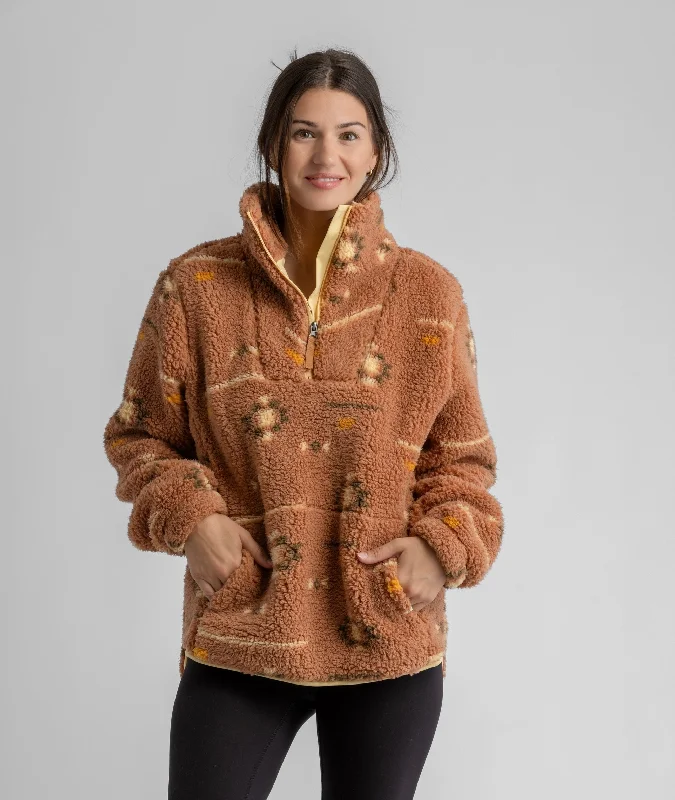 fishing hooks for beginners-Women's Ainsley Plush Sherpa Pullover