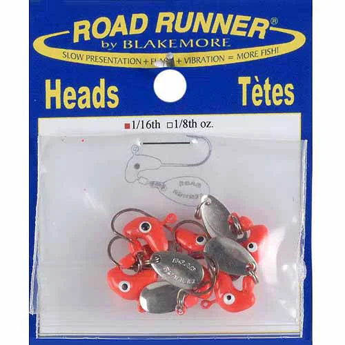 fishing knots for leaders-Road Runner Heads 1/16 Oz Underspin Fishing Jig.