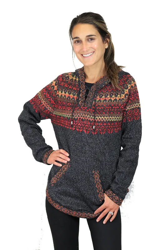 fishing rod guides replacement-Women's Chachani Alpaca Hooded Sweater