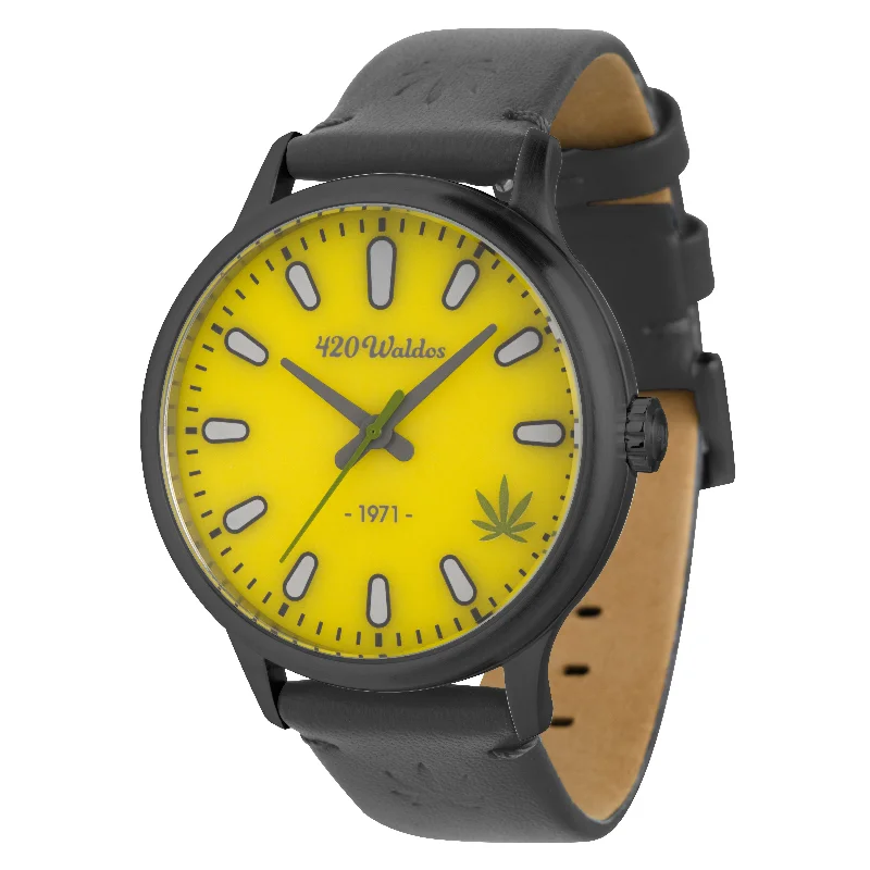 spinning reels for fishing-BUD Series Wrist Watch | Yellow Dial, Dark Gray Band