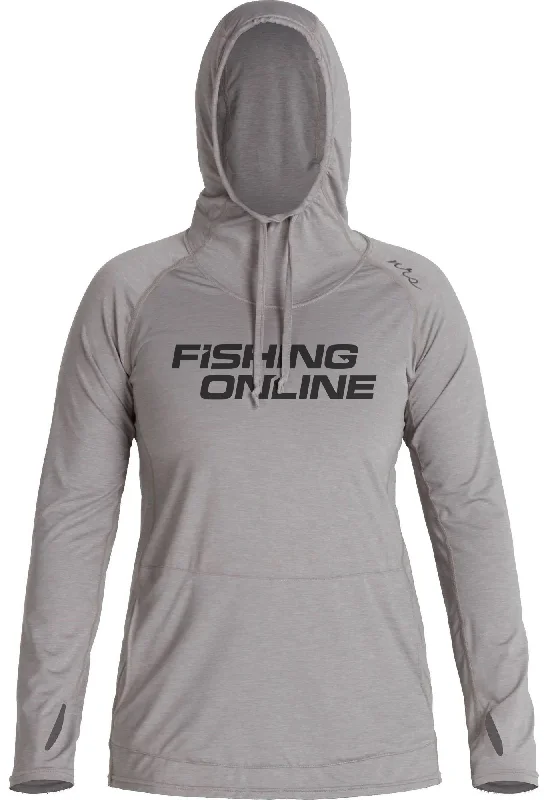 fishing reels for bass-Fishing Online Women's NRS Vesi Performance Hoodie