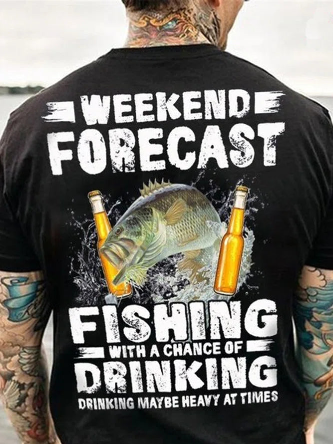 fishing kayaks for women fishing-Mens Fishing Crew Neck Cotton Casual Short Sleeve T-Shirt