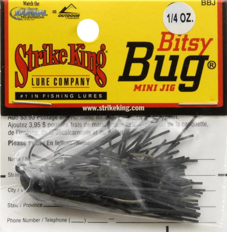 fishing hooks for carp fishing-Strike King Lures Bitsy Bug Mini Jig